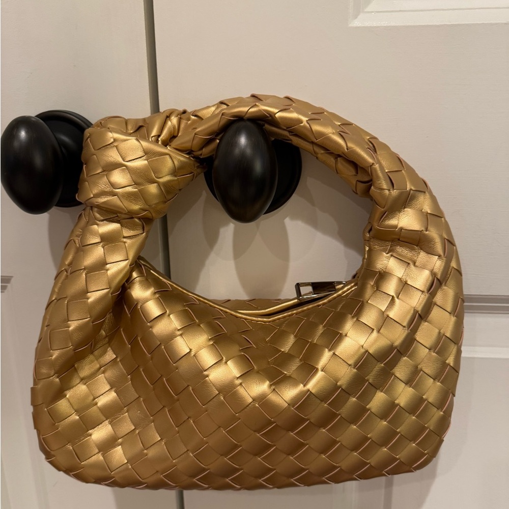 Mini Gold Woven bag